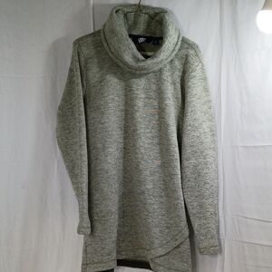 Lands' End Light Gray Cowl Neck Sweater